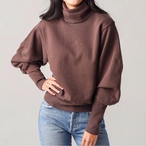 Agolde balloon sleeve turtle neck brand new with tags color moon drop size M
